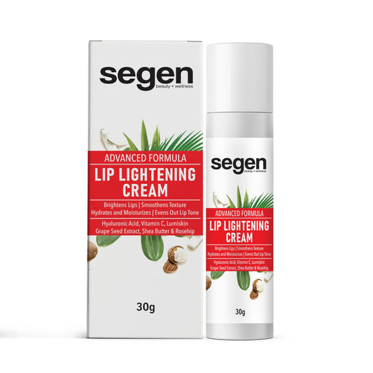 Segen Lip Lightening Cream for Dark Lips – 30g | Hydrating & Brightening Formula with Vitamin C, Hyaluronic Acid & Lumiskin